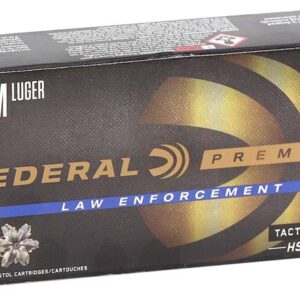 Federal Premium Personal Defense HST 9 mm Luger, 124 Grain, HST Jacketed Hollow Point, Brass Cased, Centerfire Pistol Ammunition