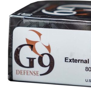 G9 Defense 9mm Luger 80 Grain Hollow Point Brass Cased Pistol Ammunition