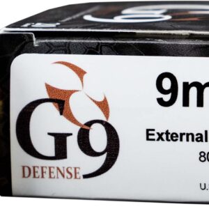 G9 Defense 9mm +P 80 Grain Hollow Point Brass Cased Pistol Ammunition