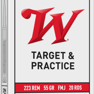 Winchester USA .223 Remington 55 Grain Full Metal Jacket (FMJ) Brass Cased Centerfire Rifle Ammunition